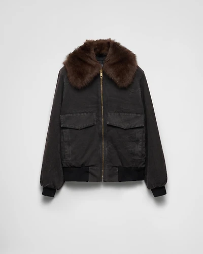 Canvas blouson jacket