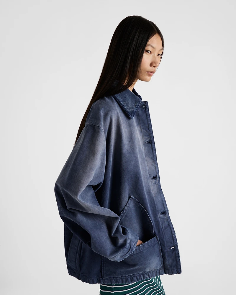 Canvas trucker jacket