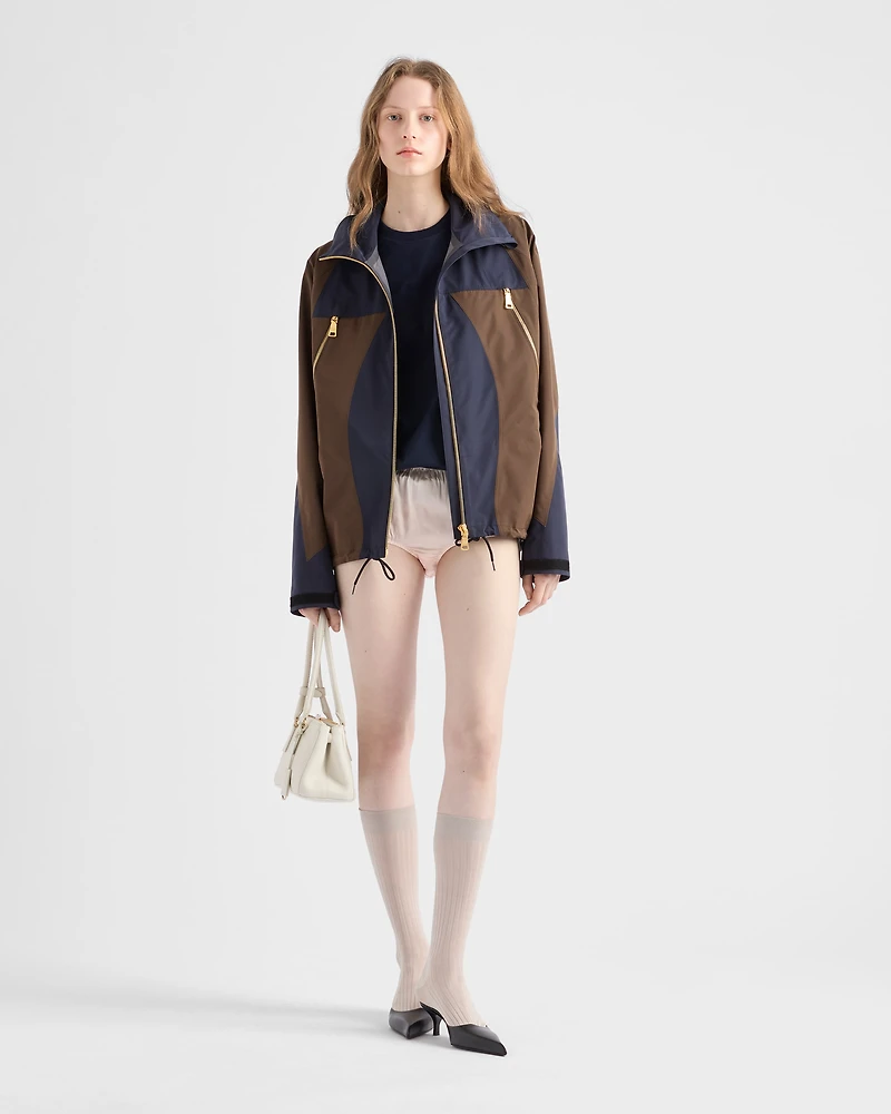 Technical fabric blouson jacket