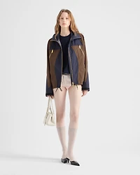 Technical fabric blouson jacket