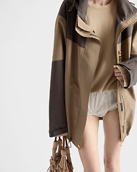 Technical fabric blouson jacket