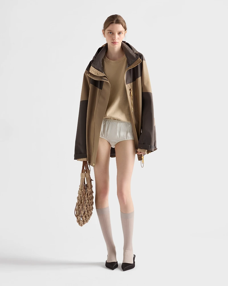 Technical fabric blouson jacket