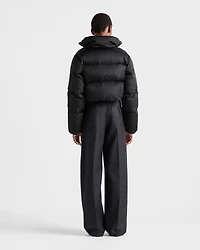Cropped Re-Nylon down jacket