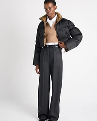 Cropped Re-Nylon down jacket