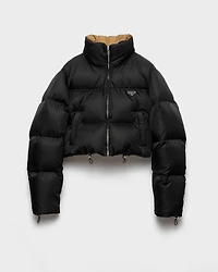 Cropped Re-Nylon down jacket