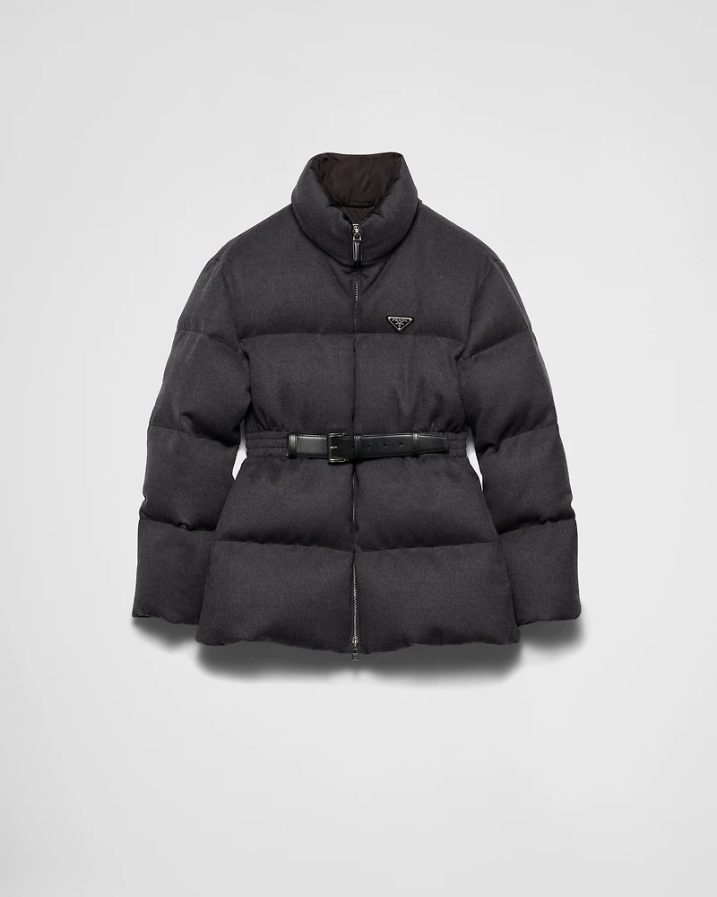 Flannel down jacket