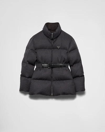Flannel down jacket