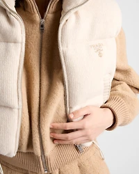 Wool and cashmere down vest