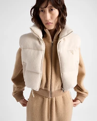 Wool and cashmere down vest