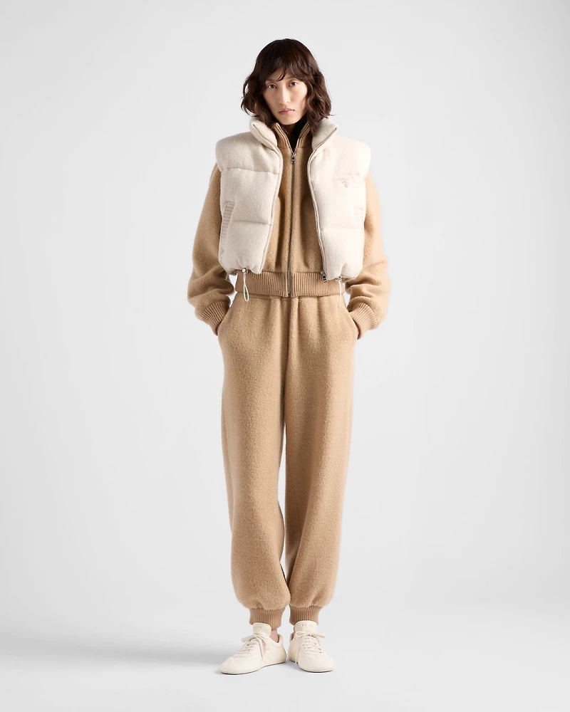 Wool and cashmere down vest