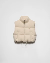 Wool and cashmere down vest