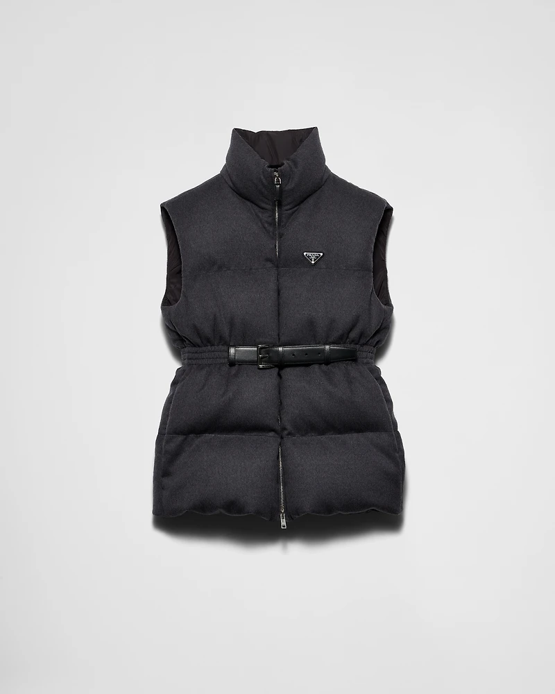 Flannel down vest