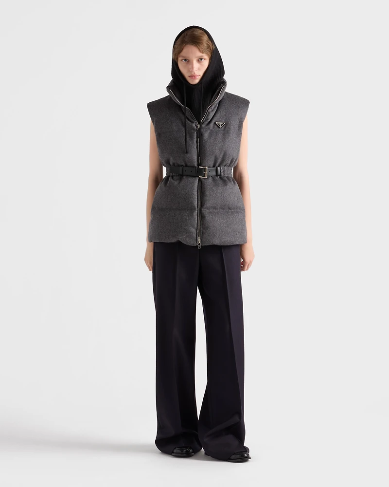 Loden down vest