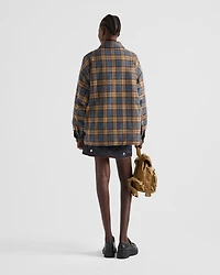 Checked wool twill lumberjack jacket