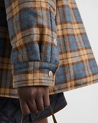 Checked wool twill lumberjack jacket