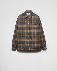 Checked wool twill lumberjack jacket