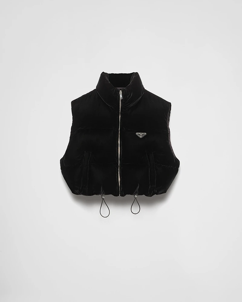 Velvet down vest