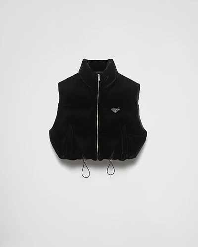 Velvet down vest