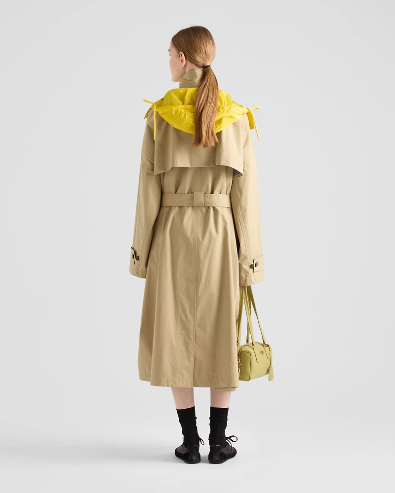 Technical poplin raincoat