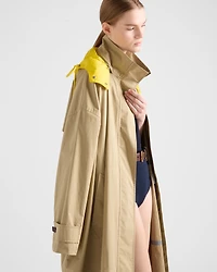 Technical poplin raincoat