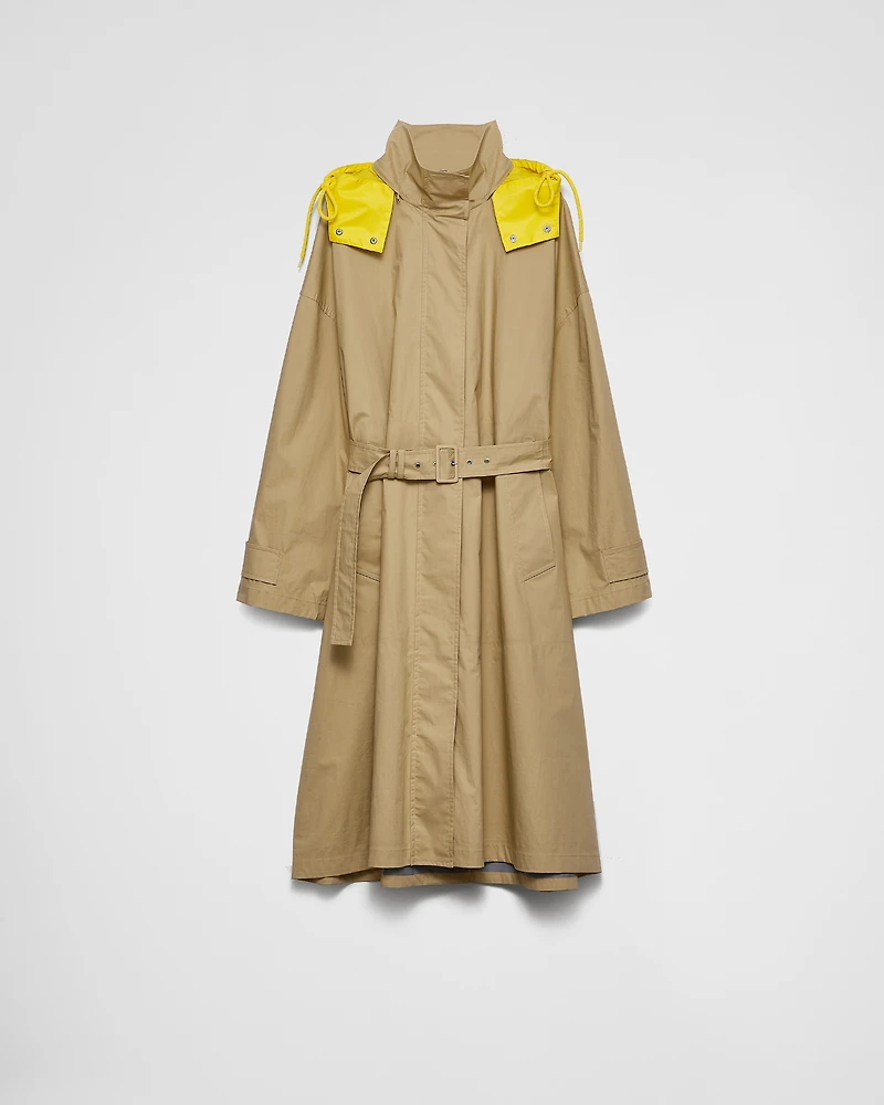 Technical poplin raincoat