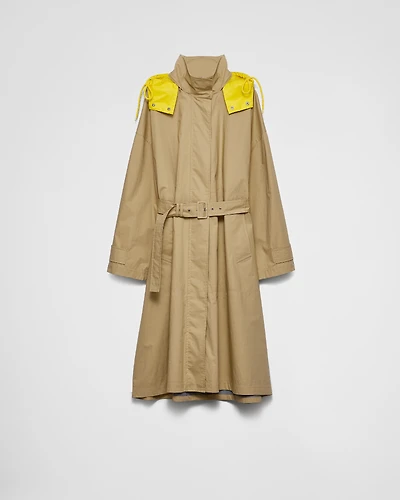Technical poplin raincoat