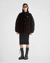 Convertible velvet down jacket