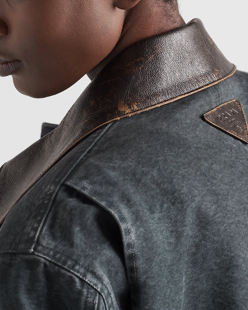 Canvas trucker jacket