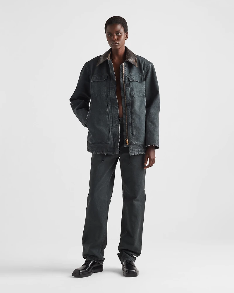Canvas trucker jacket