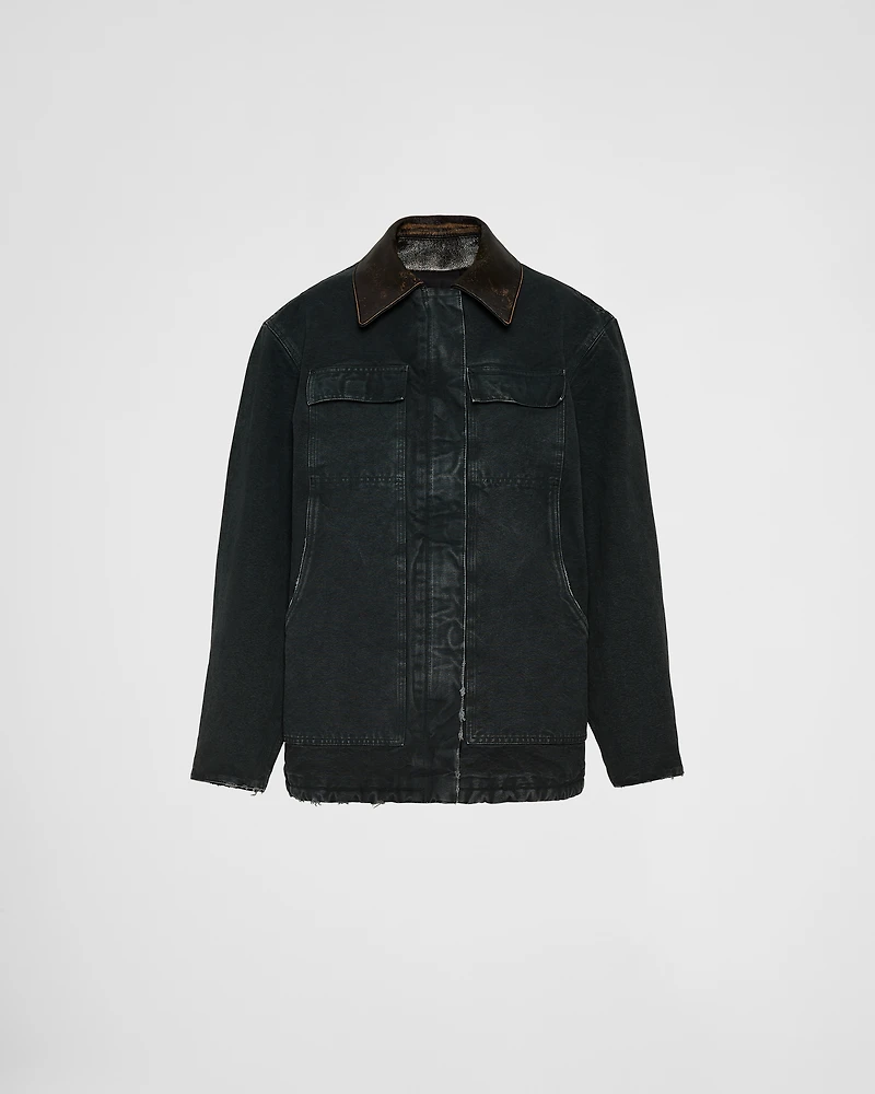 Canvas trucker jacket