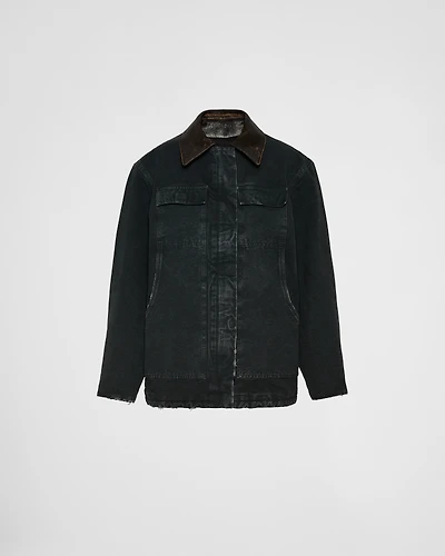 Canvas trucker jacket