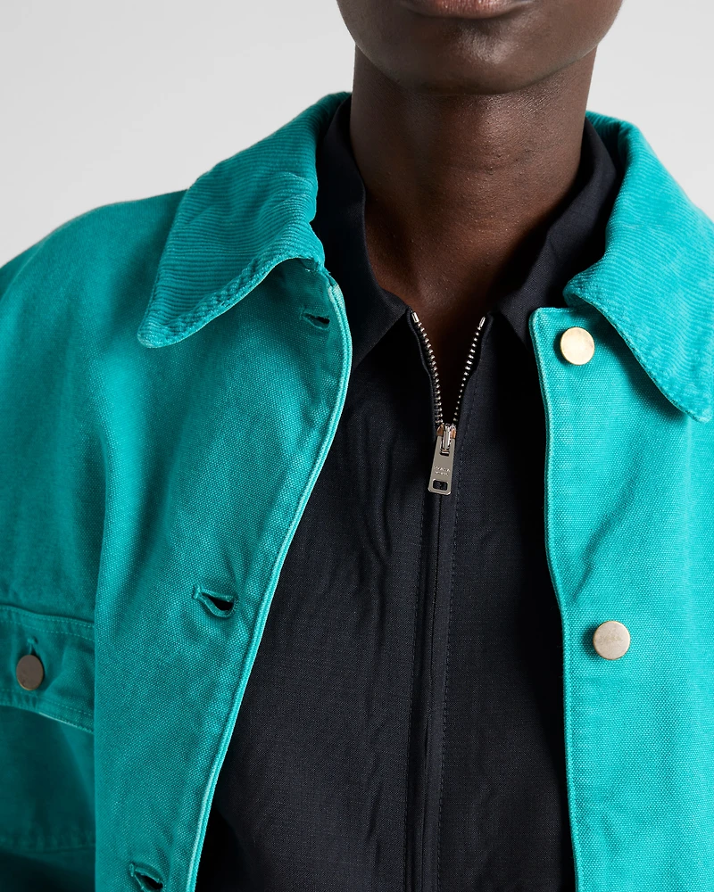 Canvas trucker jacket