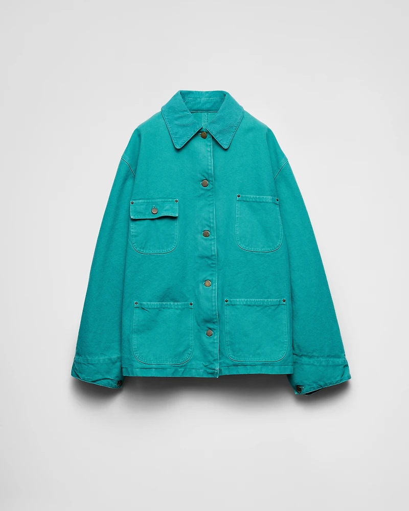 Canvas trucker jacket