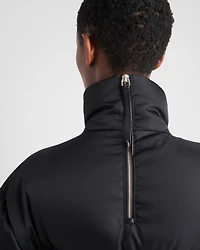 Re-Nylon Gabardine hooded down coat