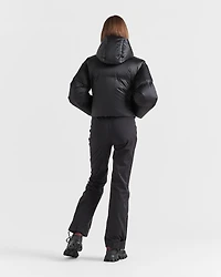 Cropped technical Re-Nylon down jacket