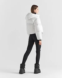Cropped technical Re-Nylon down jacket