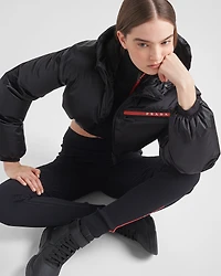 Technical Re-Nylon hooded down jacket