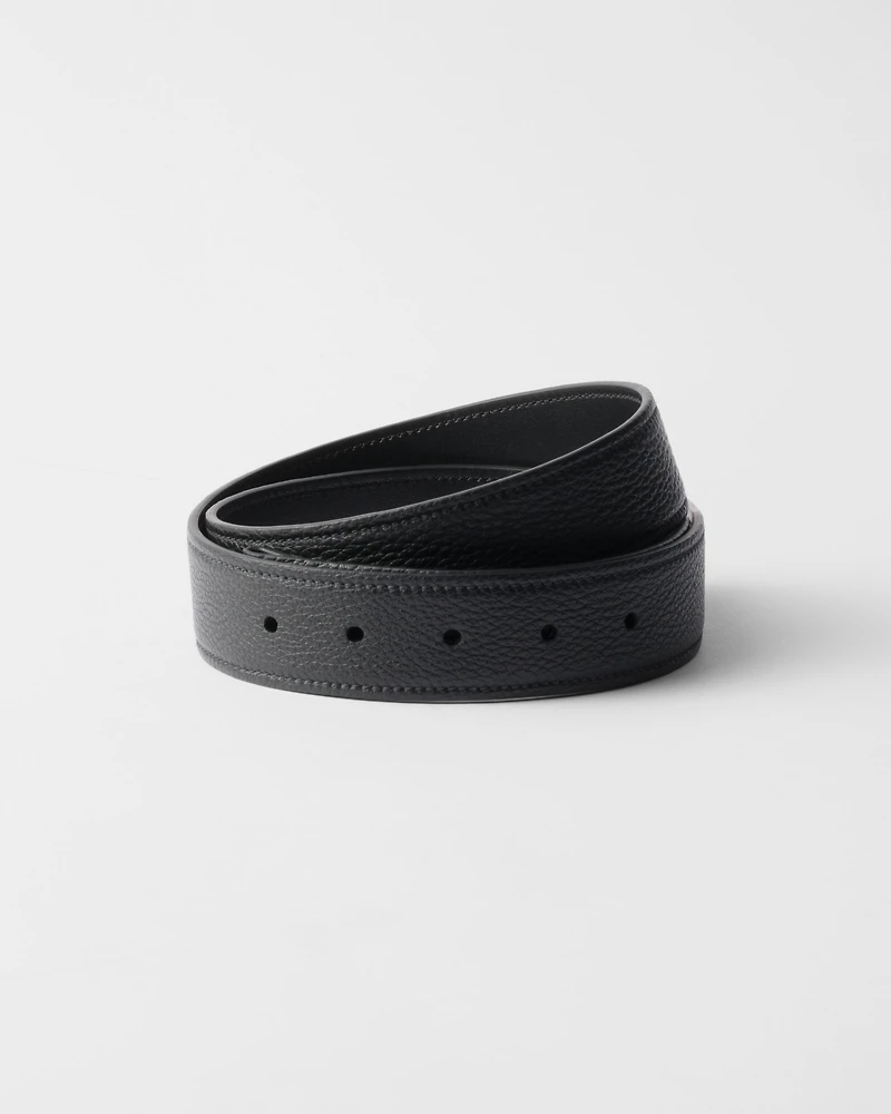 Leather belt strap