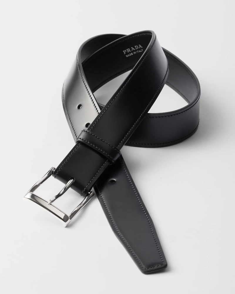 Leather belt strap