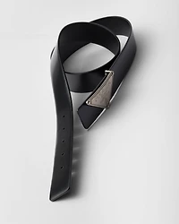 Brushed leather belt strap
