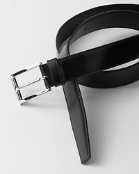 Brushed leather belt