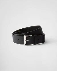 Saffiano leather belt