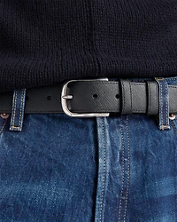 Saffiano leather belt