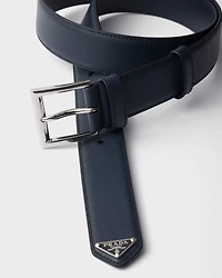 Saffiano leather belt