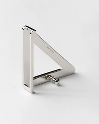 Enameled metal belt buckle