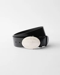 Brushed leather belt