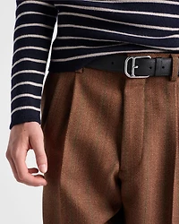 Saffiano leather belt