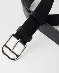 Saffiano leather belt