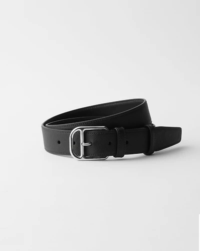Saffiano leather belt