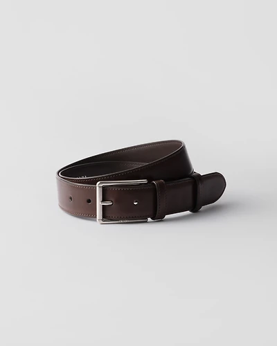 Antiqued leather belt